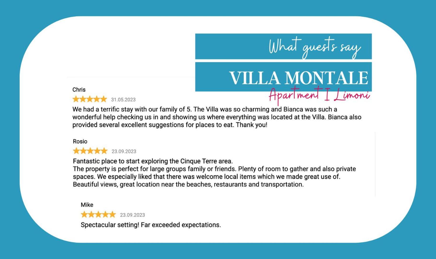Villa Montale Apartment I Limoni Monterosso al Mare Kültér fotó